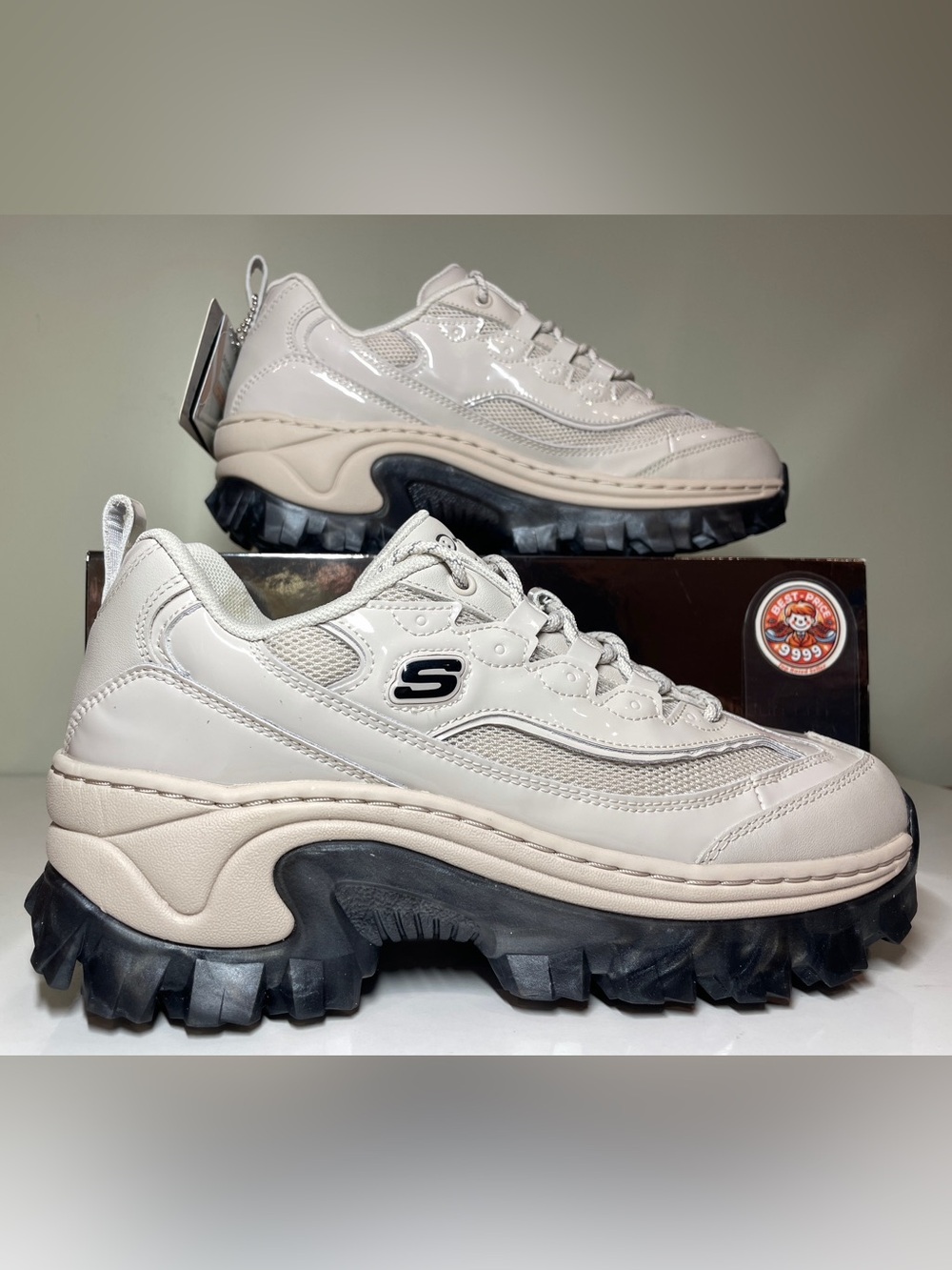NWT Skechers - Size 9 - Women's Doja Cat - Doja'Lite Shine Off White Sneakers - Picture 4 of 10